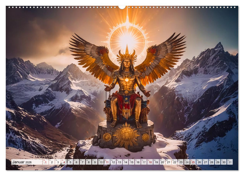 Inka-Mythologie - Götter, Helden und Monster (CALVENDO Premium Wandkalender 2026)