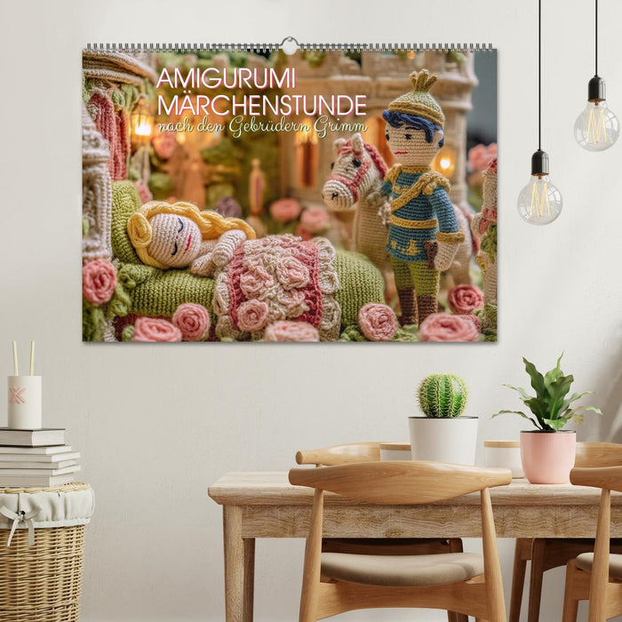 Amigurumi Märchenstunde nach den Gebrüdern Grimm (CALVENDO Wandkalender 2026)