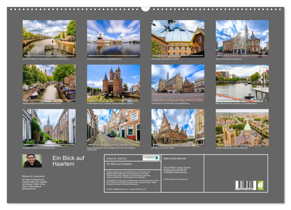 Ein Blick auf Haarlem (CALVENDO Wandkalender 2026)