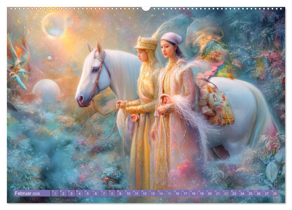 Paradiesische Welt - Fantasiewerke (CALVENDO Wandkalender 2026)