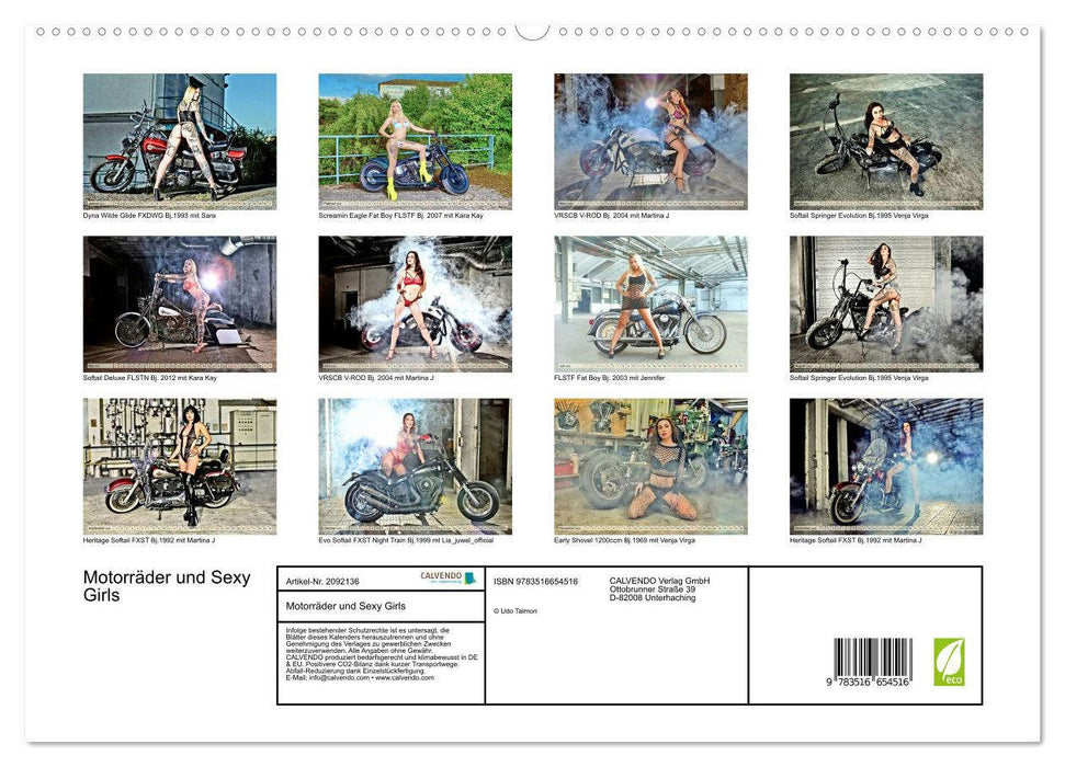Motorräder und Sexy Girls (CALVENDO Premium Wandkalender 2026)