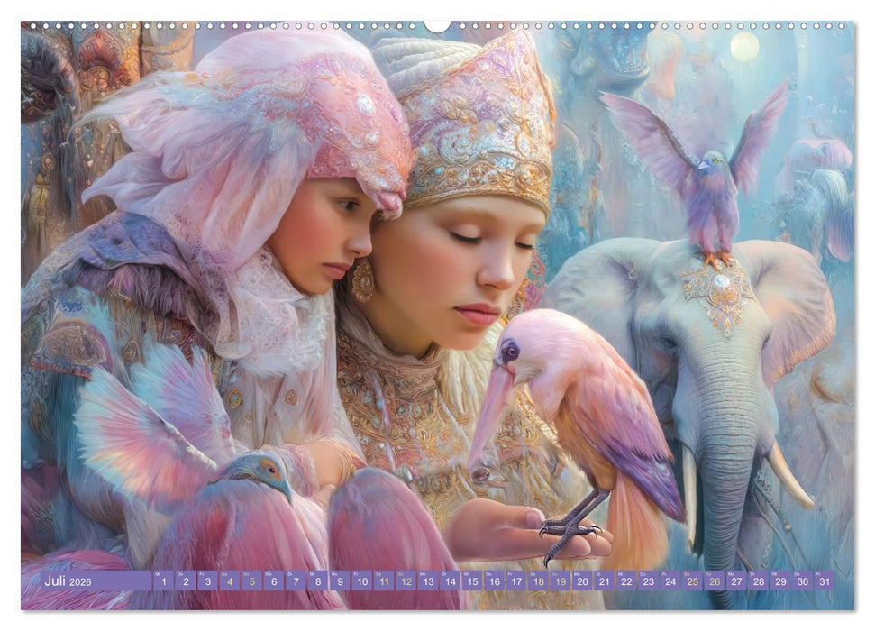 Paradiesische Welt - Fantasiewerke (CALVENDO Premium Wandkalender 2026)