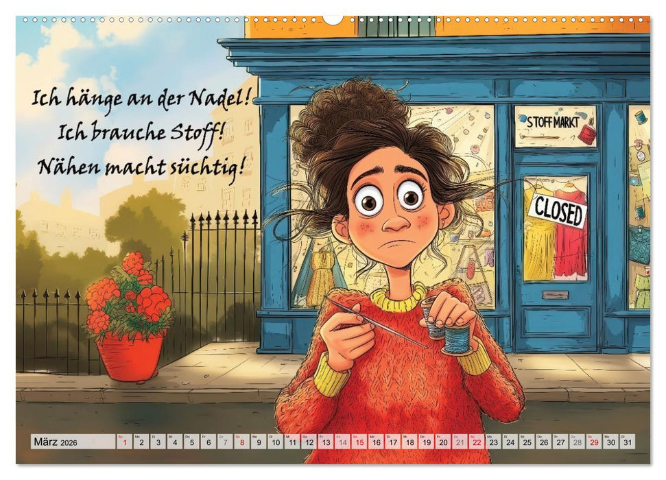 Fröhlich eingefädelt (CALVENDO Wandkalender 2026)