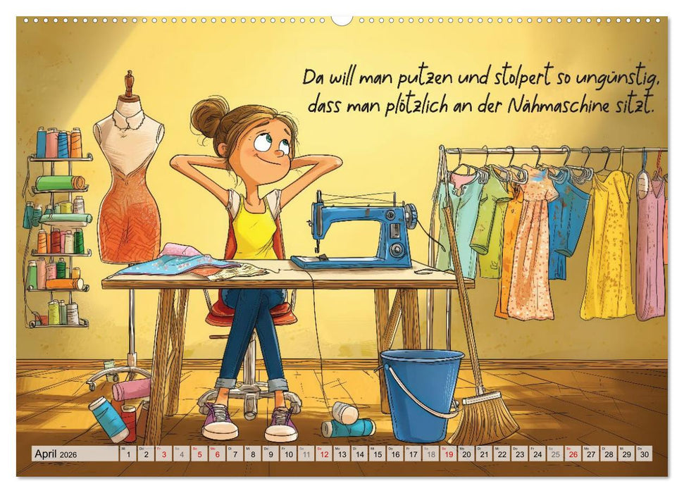 Fröhlich eingefädelt (CALVENDO Wandkalender 2026)