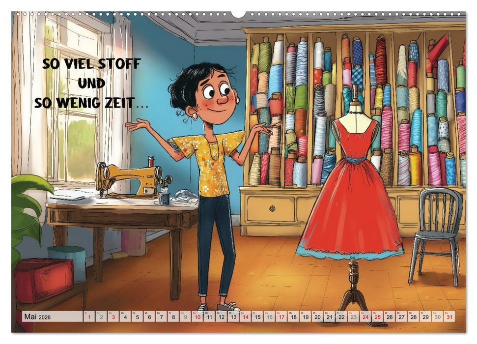 Fröhlich eingefädelt (CALVENDO Wandkalender 2026)