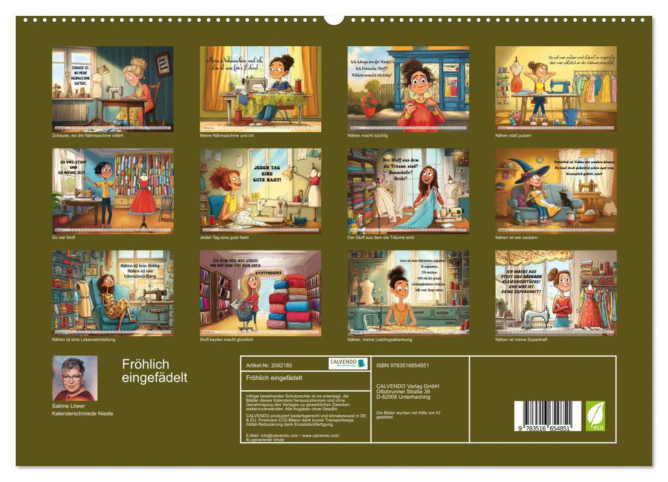 Fröhlich eingefädelt (CALVENDO Premium Wandkalender 2026)