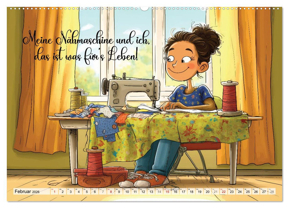 Fröhlich eingefädelt (CALVENDO Premium Wandkalender 2026)