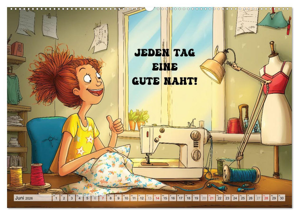Fröhlich eingefädelt (CALVENDO Premium Wandkalender 2026)