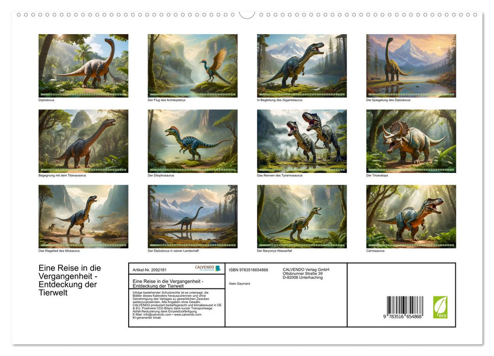 Eine Reise in die Vergangenheit - Entdeckung der Tierwelt (CALVENDO Premium Wandkalender 2026)