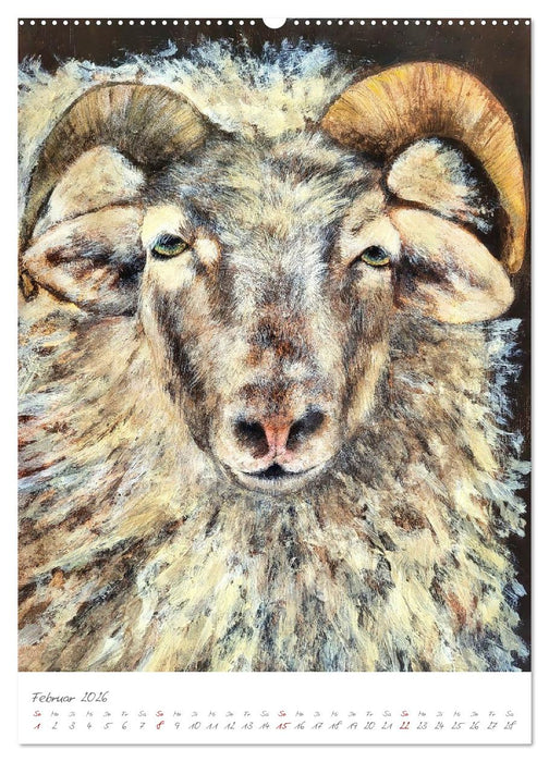 Beseelte Blicke - Lebendig gemalte und berührende Tierporträts (CALVENDO Wandkalender 2026)