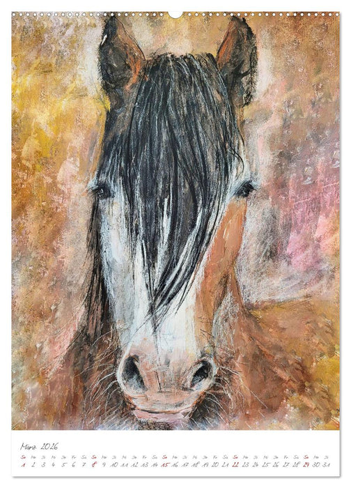 Beseelte Blicke - Lebendig gemalte und berührende Tierporträts (CALVENDO Wandkalender 2026)