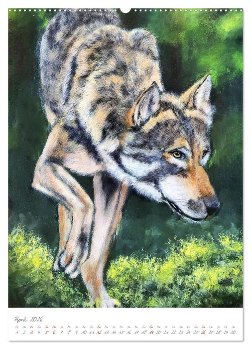 Beseelte Blicke - Lebendig gemalte und berührende Tierporträts (CALVENDO Wandkalender 2026)