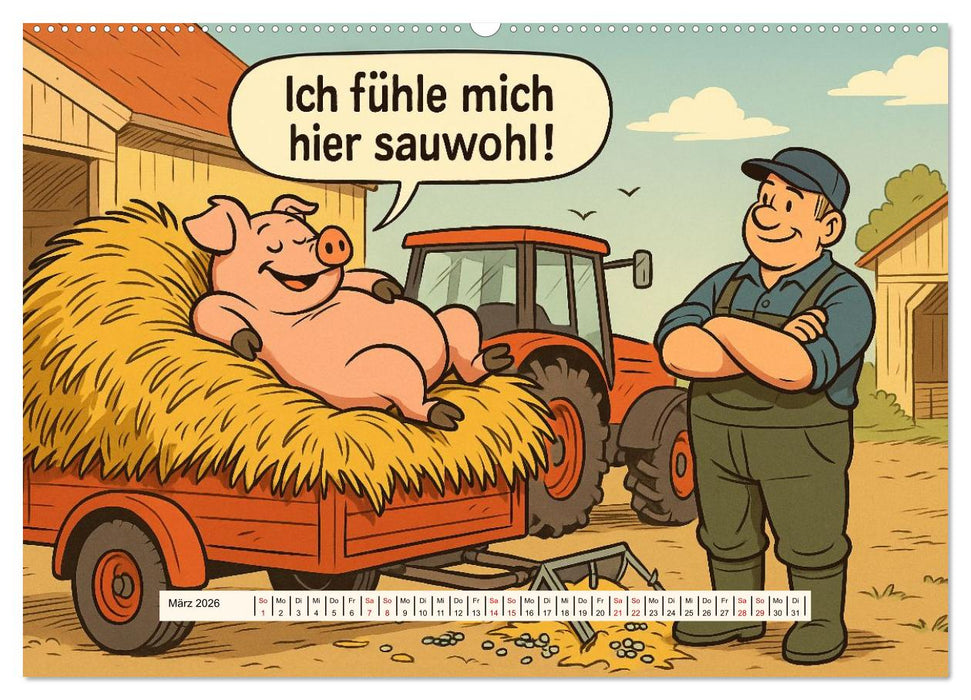 Tierischer Humor im Alltag (CALVENDO Premium Wandkalender 2026)
