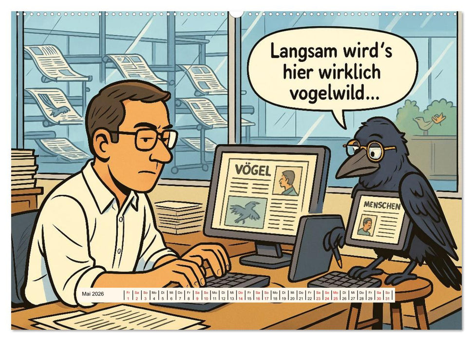 Tierischer Humor im Alltag (CALVENDO Premium Wandkalender 2026)