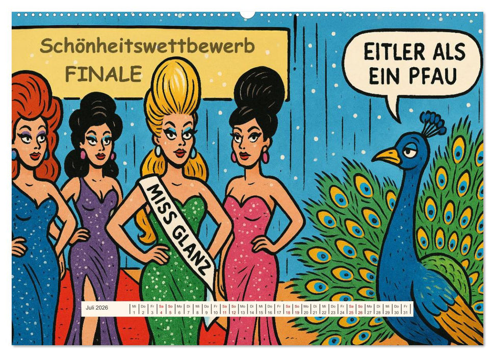 Tierischer Humor im Alltag (CALVENDO Premium Wandkalender 2026)