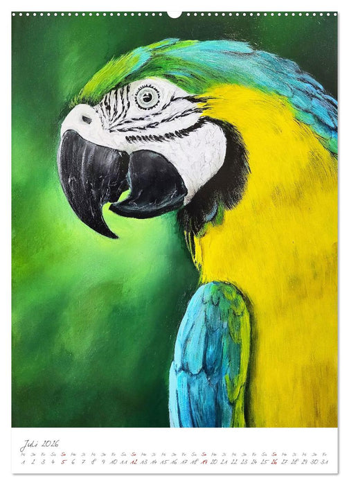 Beseelte Blicke - Lebendig gemalte und berührende Tierporträts (CALVENDO Premium Wandkalender 2026)