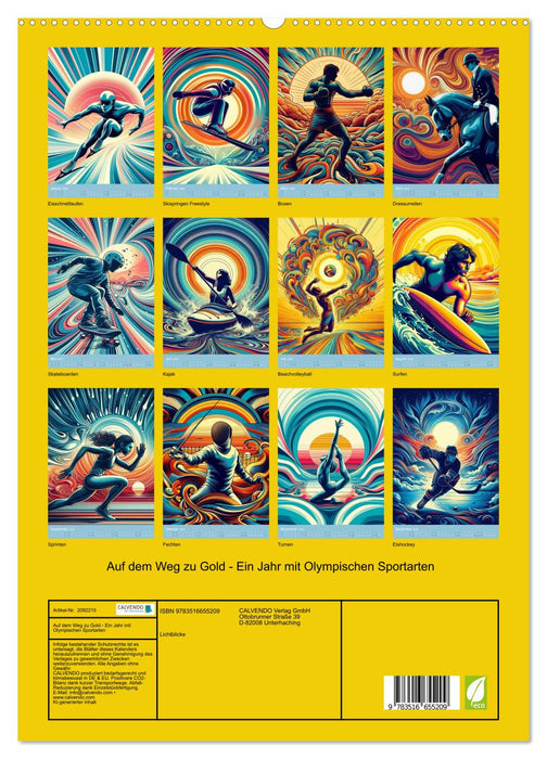 Auf dem Weg zu Gold - Ein Jahr mit Olympischen Sportarten (CALVENDO Premium Wandkalender 2026)