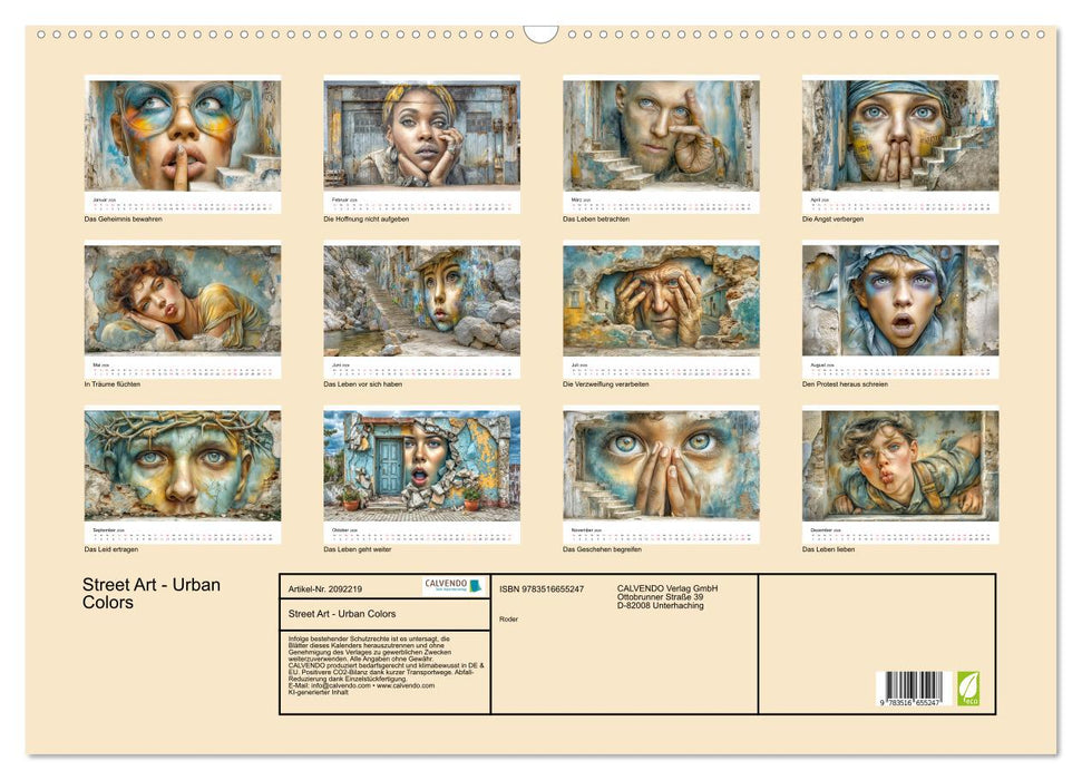 Street Art - Urban Colors (CALVENDO Wandkalender 2026)