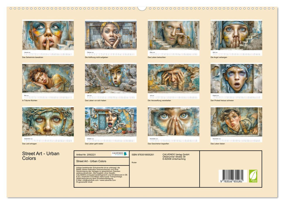 Street Art - Urban Colors (CALVENDO Premium Wandkalender 2026)