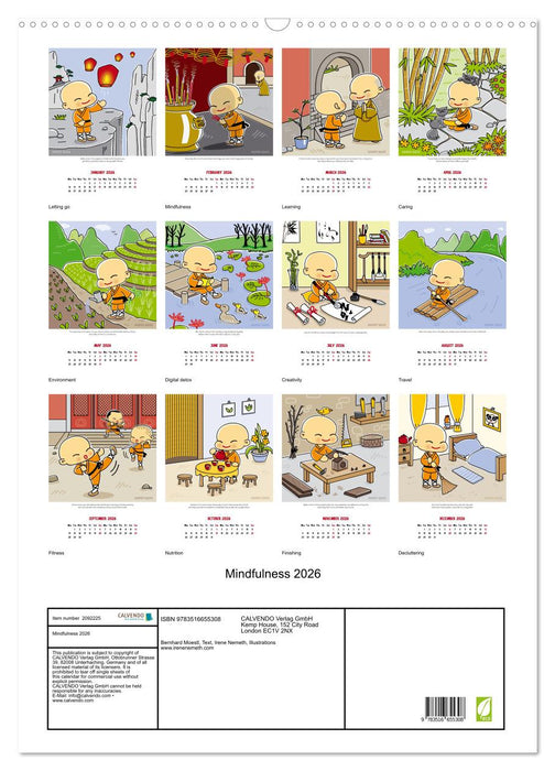 Mindfulness 2026 (CALVENDO Monthly Calendar 2026)