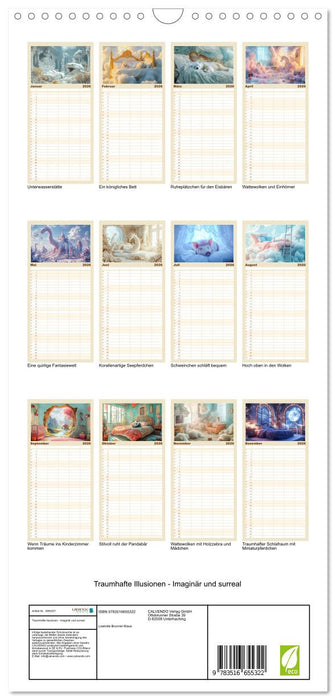 Traumhafte Illusionen - Imaginär und surreal (CALVENDO Familienplaner 2026)