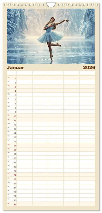 Flügel aus Licht - Ballett in der Poesie der Natur (CALVENDO Familienplaner 2026)
