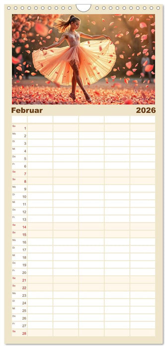 Flügel aus Licht - Ballett in der Poesie der Natur (CALVENDO Familienplaner 2026)