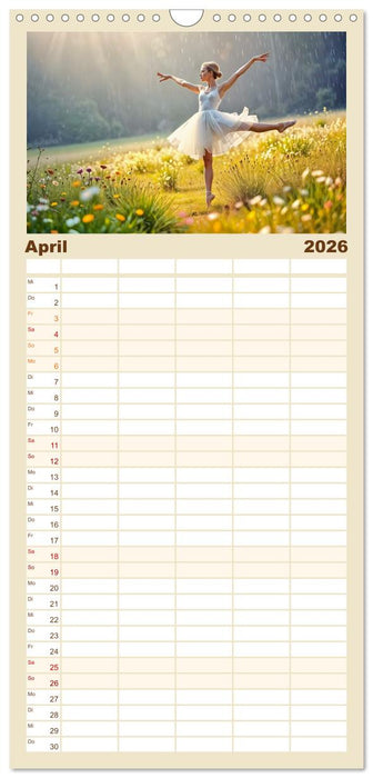 Flügel aus Licht - Ballett in der Poesie der Natur (CALVENDO Familienplaner 2026)