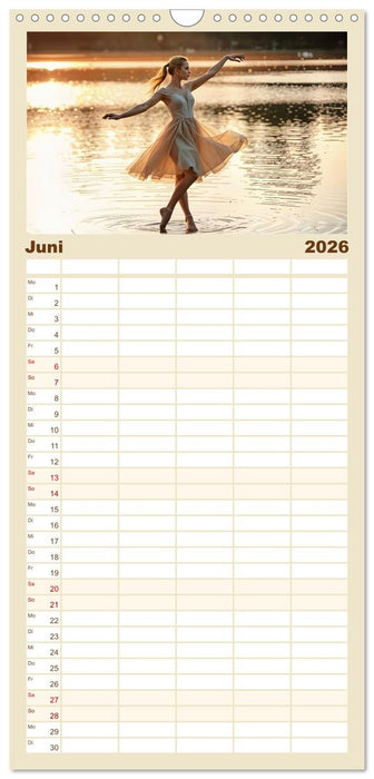 Flügel aus Licht - Ballett in der Poesie der Natur (CALVENDO Familienplaner 2026)