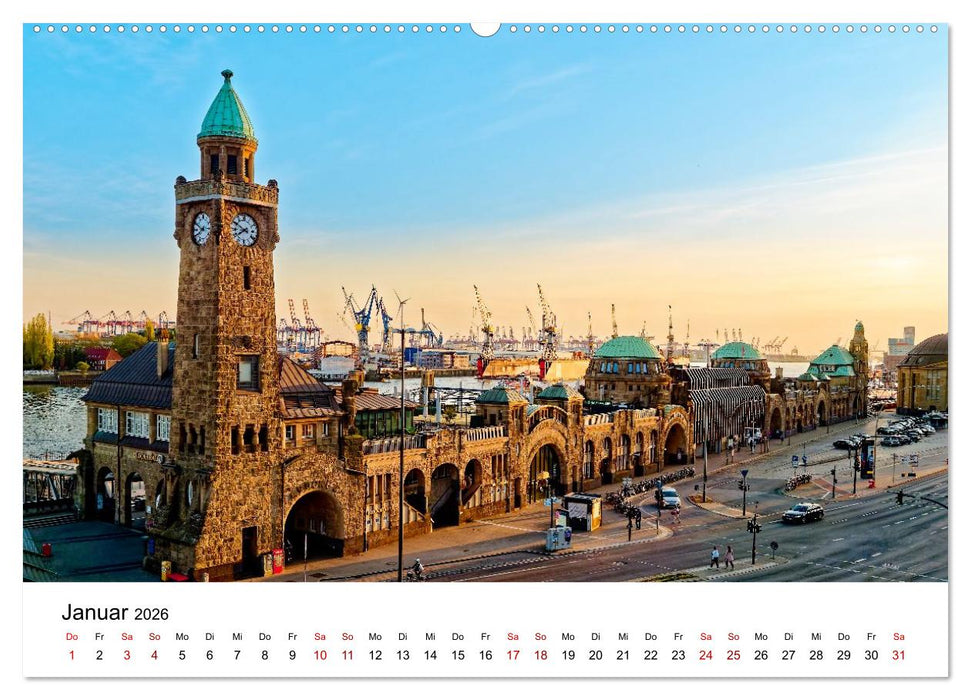 Hamburger Ansichten (CALVENDO Premium Wandkalender 2026)