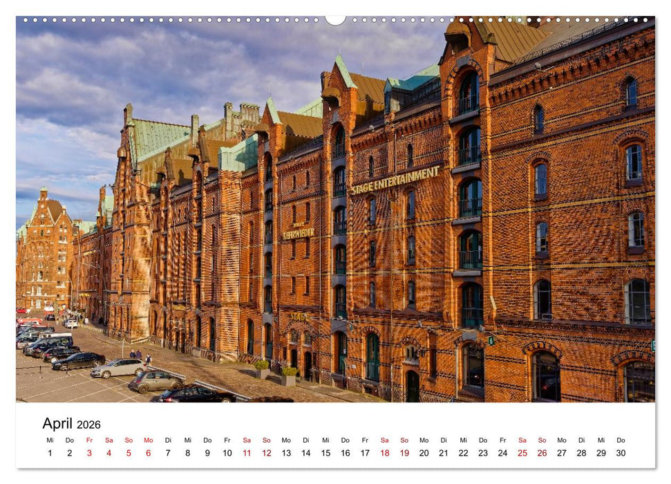 Hamburger Ansichten (CALVENDO Premium Wandkalender 2026)