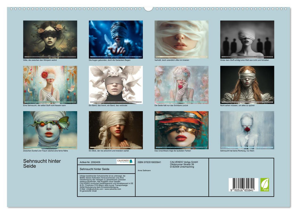 Sehnsucht hinter Seide (CALVENDO Premium Wandkalender 2026)