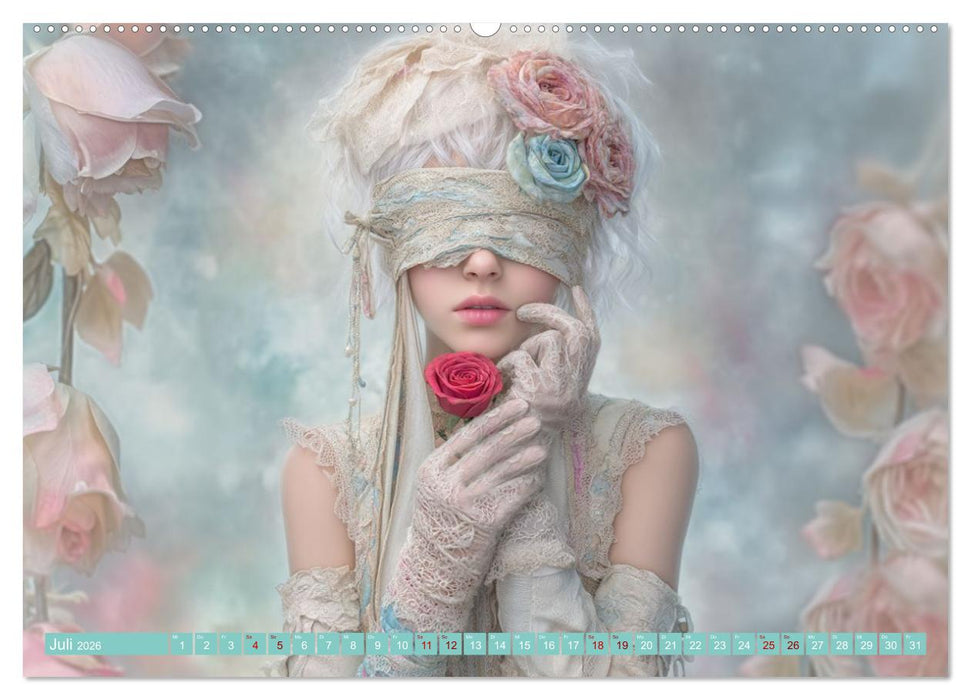 Sehnsucht hinter Seide (CALVENDO Premium Wandkalender 2026)