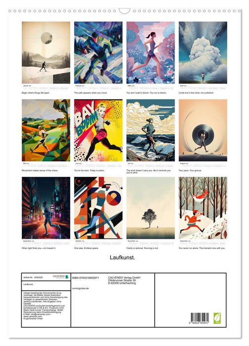 Laufkunst. (CALVENDO Wandkalender 2026)