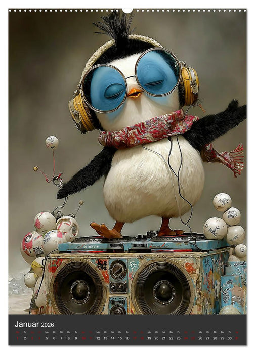 Doodle-Diaries - Ein Jahr zum Schmunzeln (CALVENDO Wandkalender 2026)