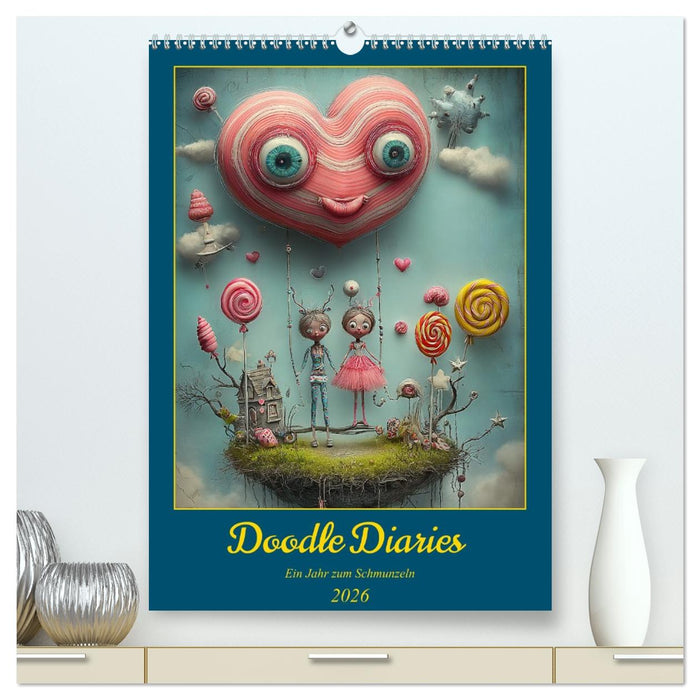 Doodle-Diaries - Ein Jahr zum Schmunzeln (CALVENDO Premium Wandkalender 2026)