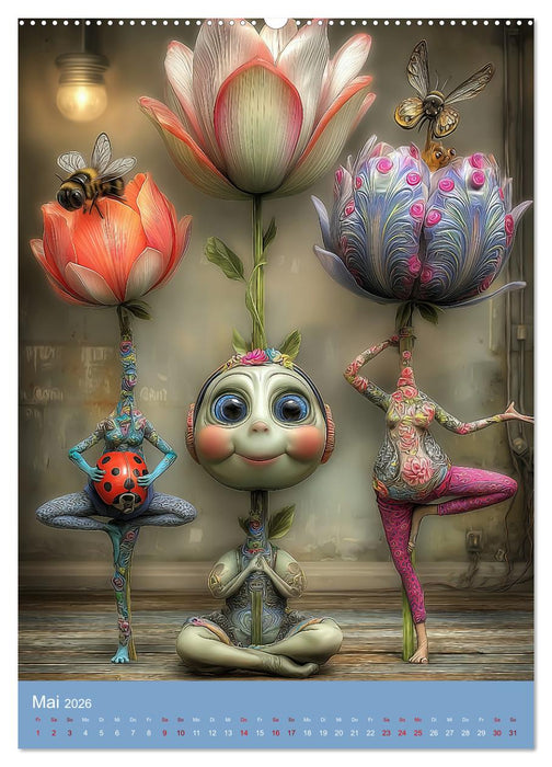 Doodle-Diaries - Ein Jahr zum Schmunzeln (CALVENDO Premium Wandkalender 2026)