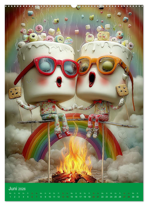 Doodle-Diaries - Ein Jahr zum Schmunzeln (CALVENDO Premium Wandkalender 2026)