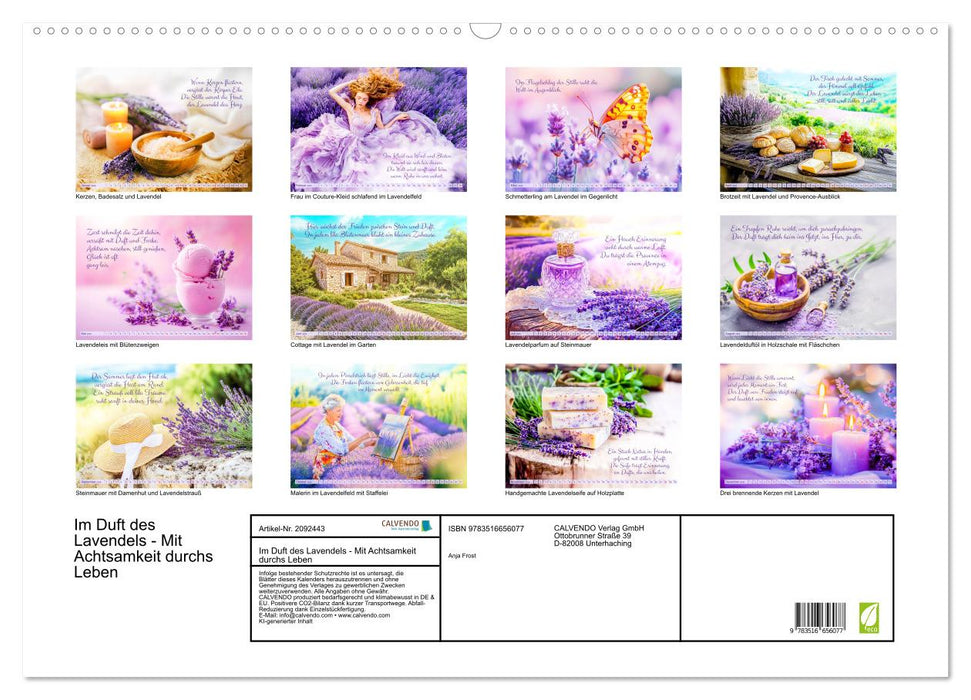 Im Duft des Lavendels - Mit Achtsamkeit durchs Leben (CALVENDO Wandkalender 2026)