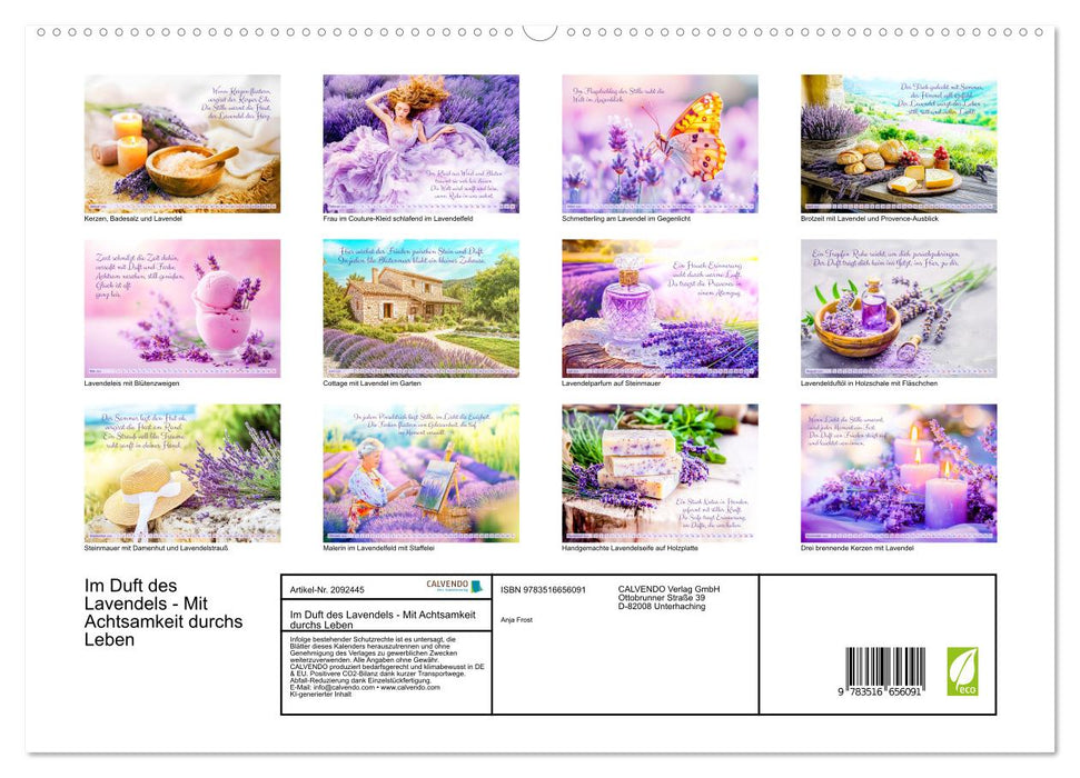 Im Duft des Lavendels - Mit Achtsamkeit durchs Leben (CALVENDO Premium Wandkalender 2026)