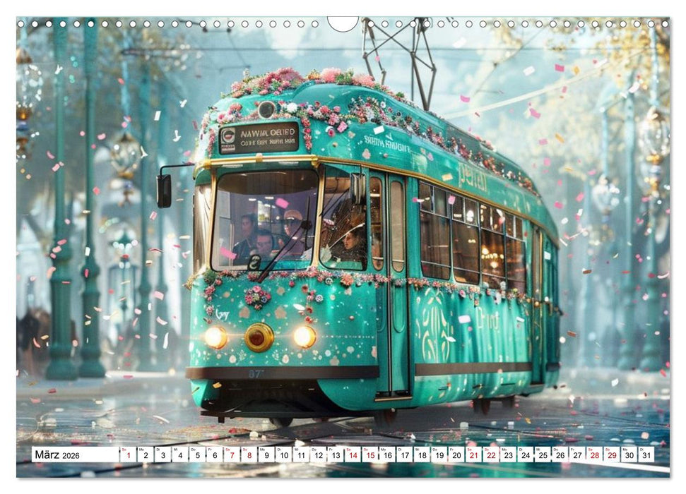 Straßenbahnen - Pulsadern der Stadt (CALVENDO Wandkalender 2026)