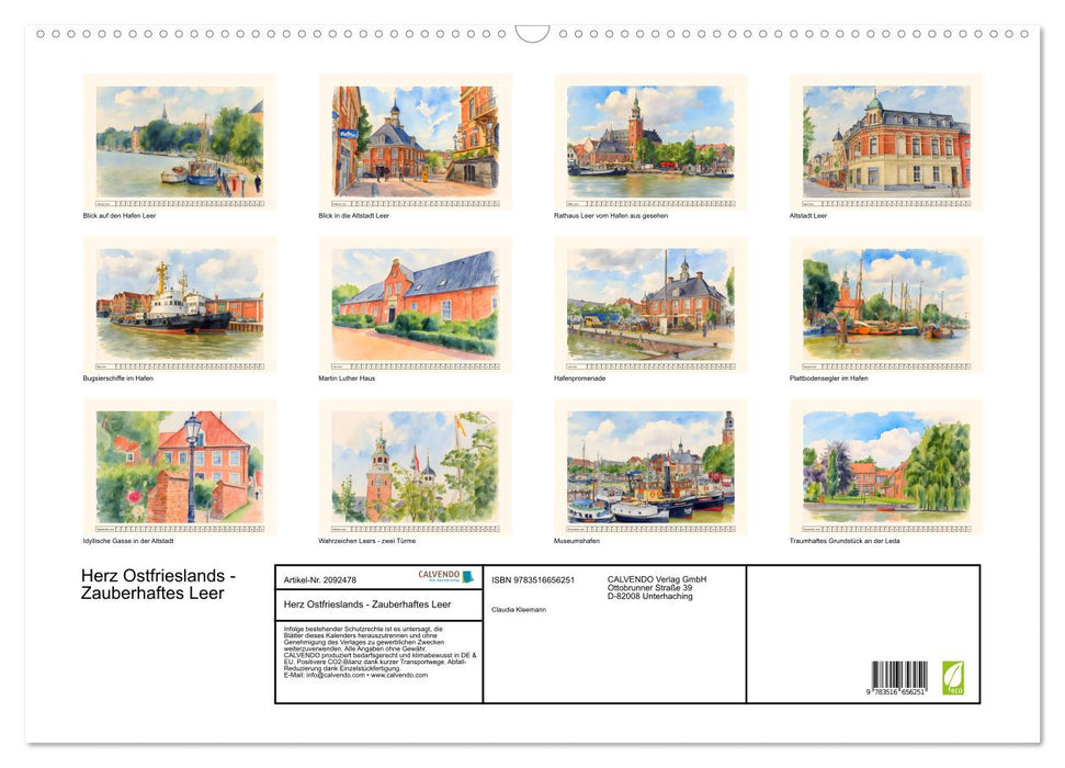 Herz Ostfrieslands - Zauberhaftes Leer (CALVENDO Wandkalender 2026)