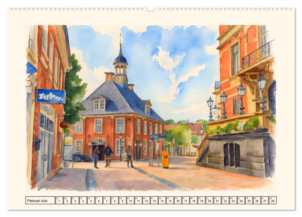 Herz Ostfrieslands - Zauberhaftes Leer (CALVENDO Premium Wandkalender 2026)