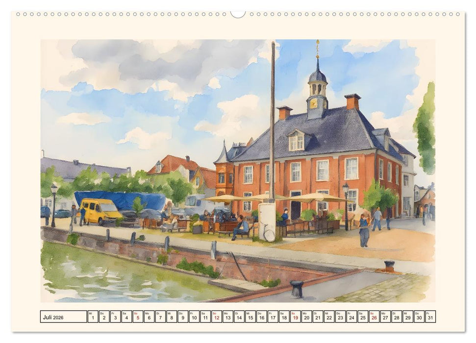 Herz Ostfrieslands - Zauberhaftes Leer (CALVENDO Premium Wandkalender 2026)