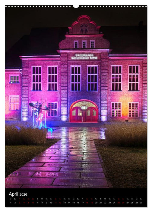 Cottbus und Umgebung für Nachtschwärmer (CALVENDO Premium Wandkalender 2026)