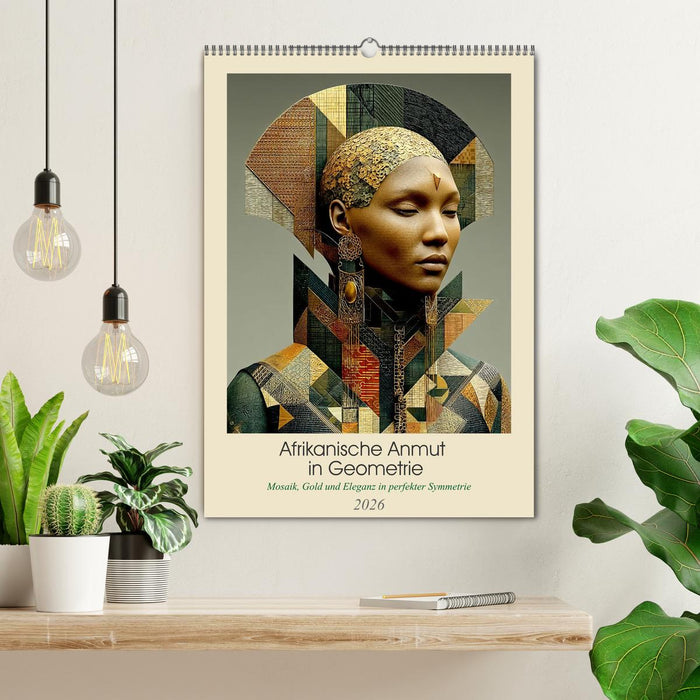 Afrikanische Anmut in Geometrie (CALVENDO Wandkalender 2026)