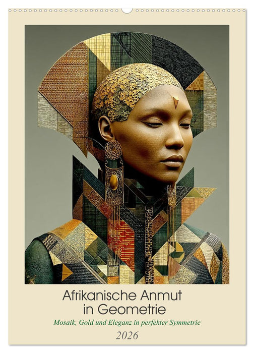 Afrikanische Anmut in Geometrie (CALVENDO Wandkalender 2026)