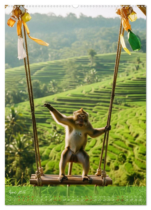 Bali - affengeil (CALVENDO Premium Wandkalender 2026)
