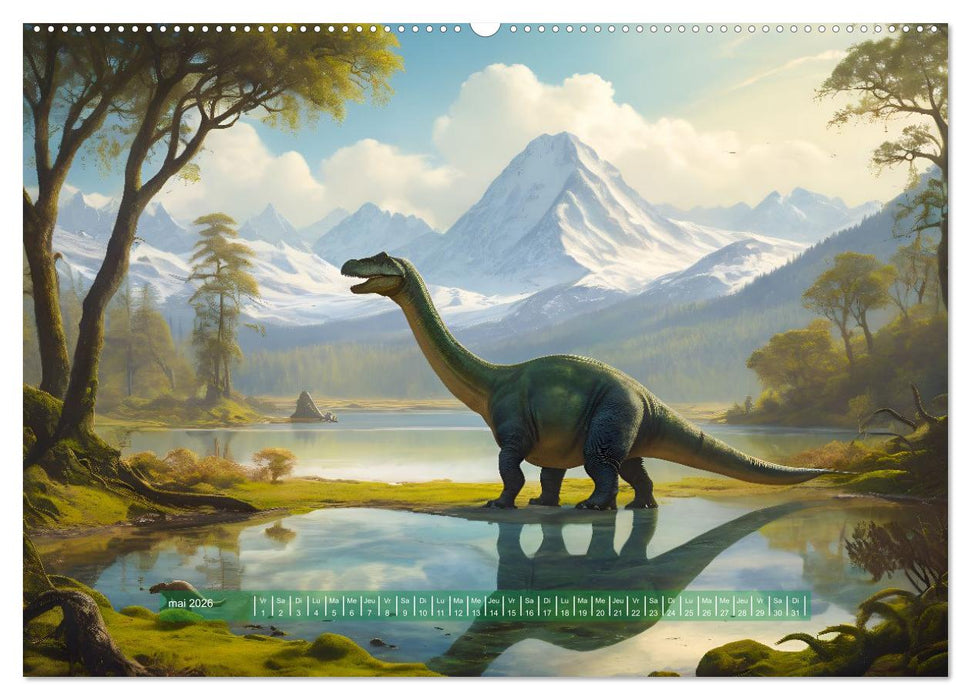 Un voyage vers le passé - Découverte de la faune (CALVENDO Calendrier mensuel 2026)