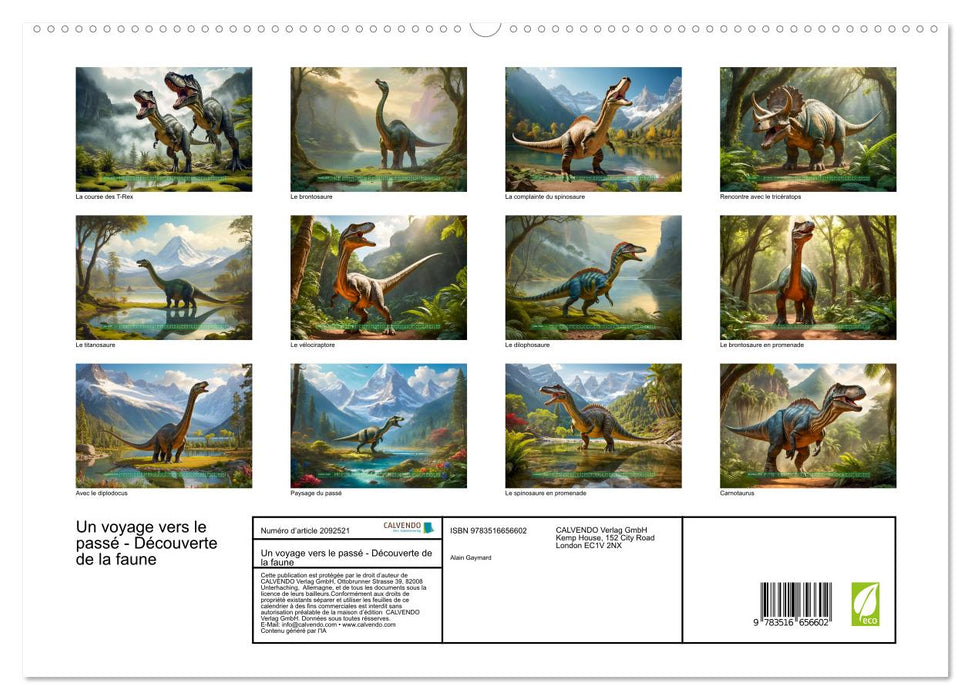 Un voyage vers le passé - Découverte de la faune (CALVENDO Calendrier supérieur 2026)